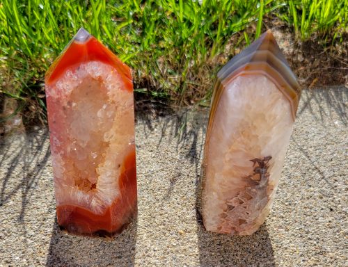 Carnelian Druzy Tower Large