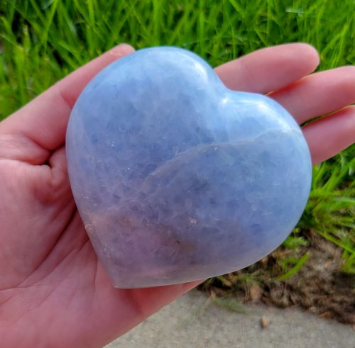 Blue Calcite Heart XL